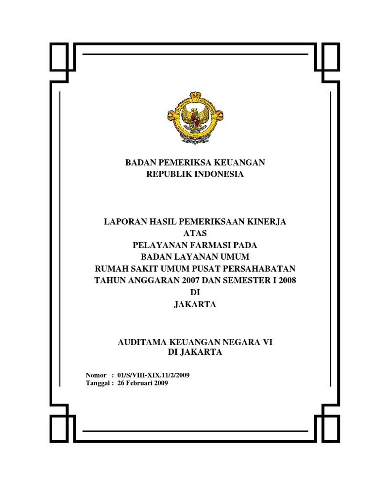 115 Depkes RSUP Persahabatan Kinerja