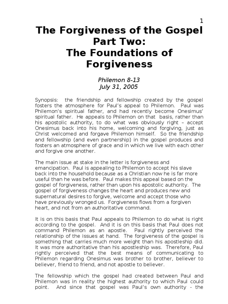 Sermon 8 The of the Gospel, Part One Foundations of