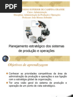 Aula 3 - Planejamento Estratégico Dos Sistemas de Produção e Operações