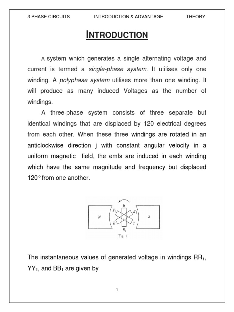 Introduction, Advantage & Some Definitions PDF Electrical