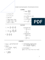 Essential formulae for algebra, calculus, geometry, statistics, and trigonometry