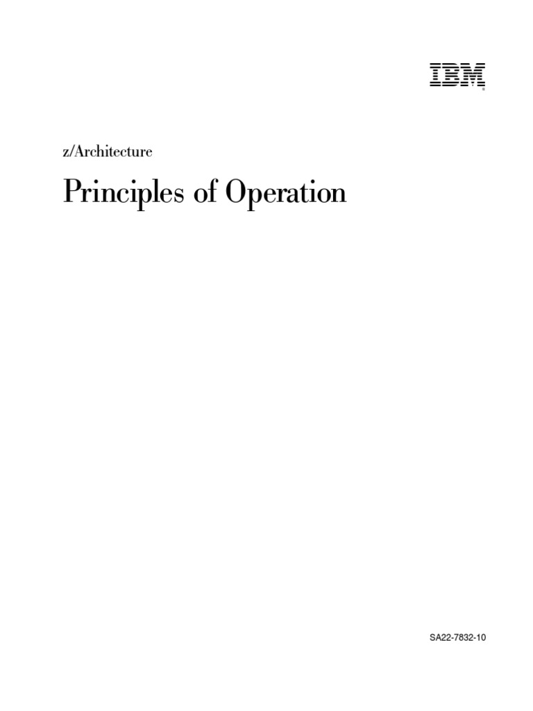 IBM Z-Architecture Principles of Operation | PDF