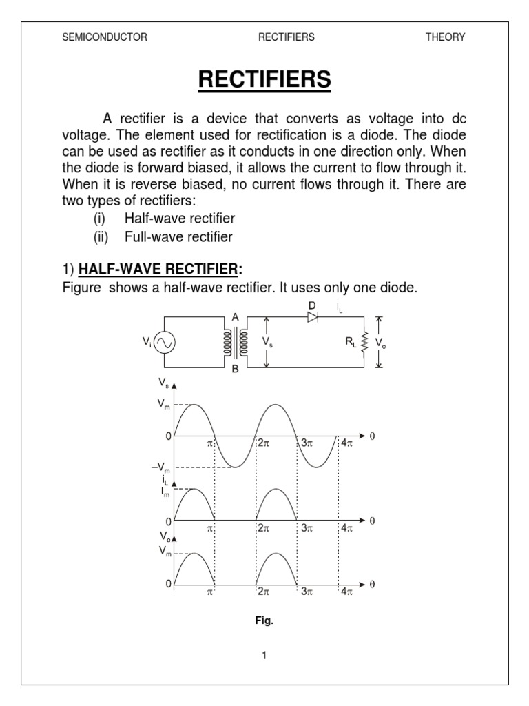 Theory | PDF | Rectifier | Diode