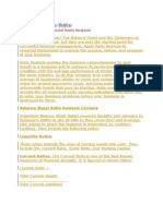 Balance Sheet Hhfinancial Ratio Analysis