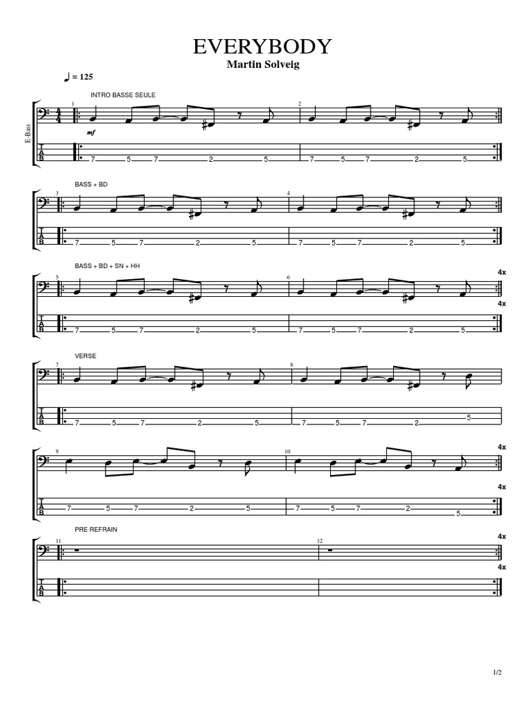 Everybody Bass Tab | PDF