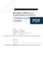 BR100App OPM Process Planning Application Setup