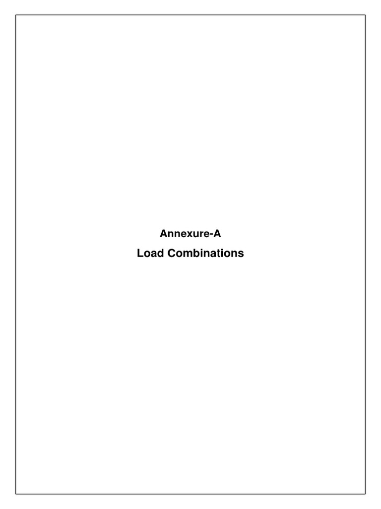 Load Combinations Overview | PDF