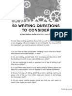 50 Writing Questions To Consider: Writer's Idea Book