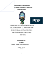 incidencia de la recaudacion fiscal