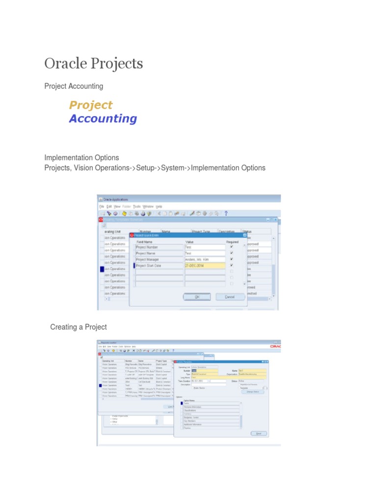 Oracle Projects | PDF | Information Technology Management | Computing