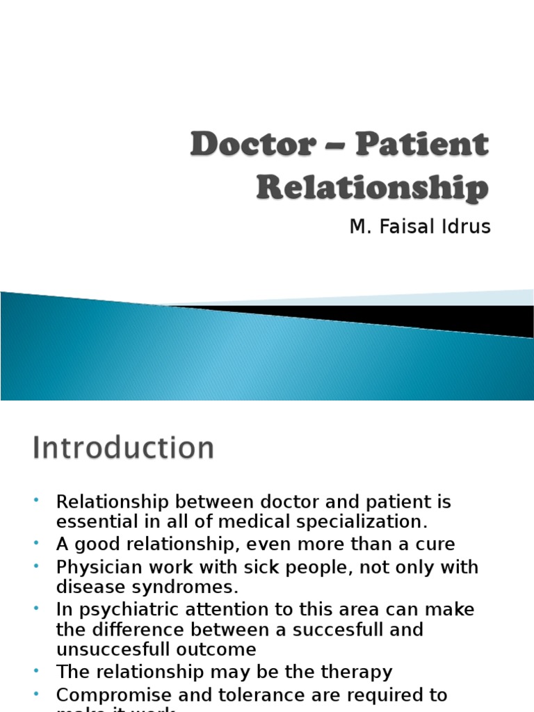 Enhancing Doctor-Patient Relationships | PDF | Patient | Attitude ...