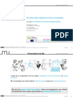  Du choix des matériaux à l'éco-conception