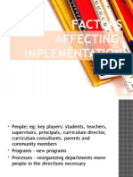 Factors Affecting Implementation