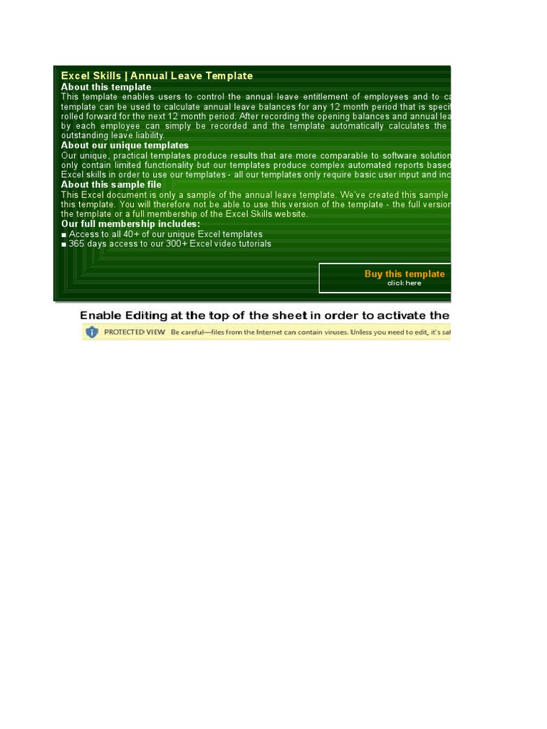 Annual Leave Sample | PDF