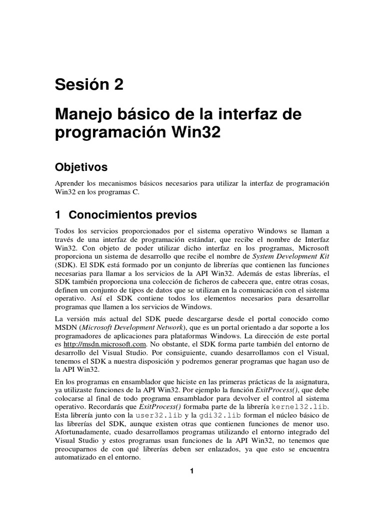 Uso de API Win32 en C: ExitProcess() | PDF | Ascii | Sistema operativo