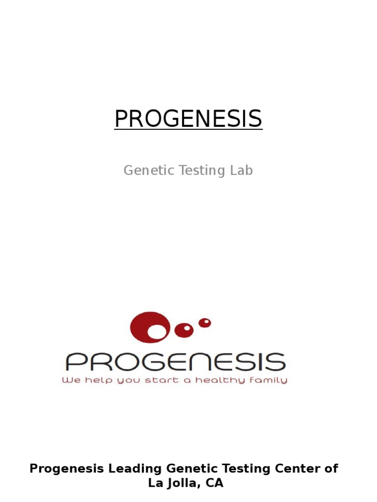 Progenesis: Genetic Testing Lab | PDF