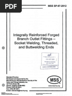 MSS SP-97 2012 Integrally Reinforced Forged Branch Outlet Fittings - Socket Welding, Threaded and Buttwelding Ends