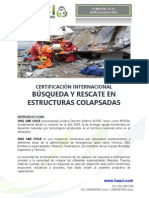 Curso Internacional Búsqueda y Rescate en Estructuras Colapsadas - Sar Chile PDF