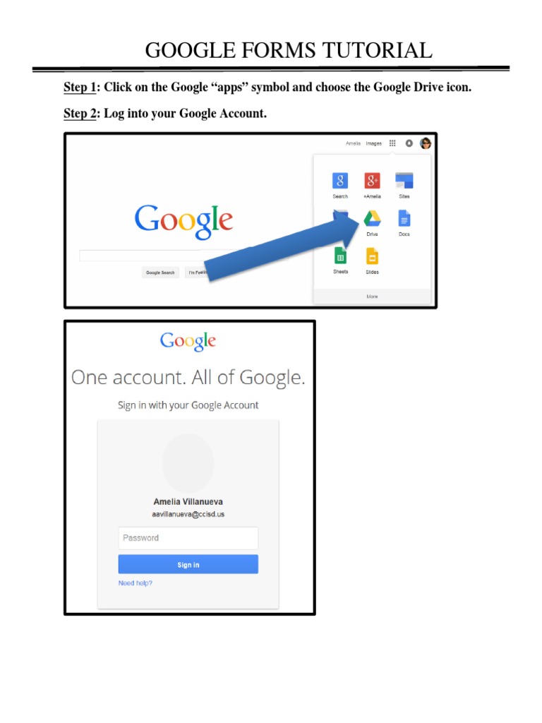 Google Forms Tutorial PDF