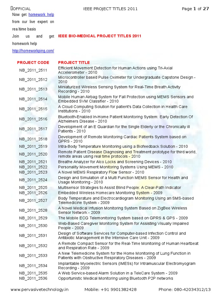 Ieee Project Titles List 2011 | PDF | Power Inverter | Monitoring ...