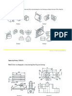 Engineering Drawing Section Hatches & Orthographic Drawings