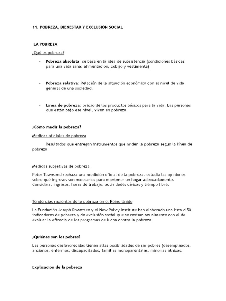 Causas y Ejemplos de Exclusión Social | PDF | Exclusión social | Pobreza