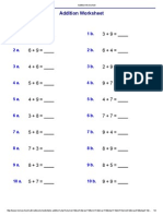 Addition Worksheet