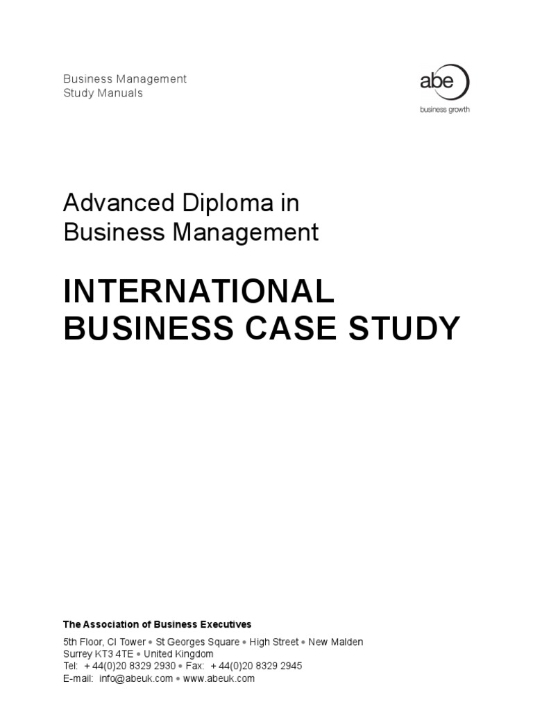 international business case study pdf