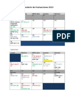 Propuesta Calendario hasta el 18 de Agosto 2015