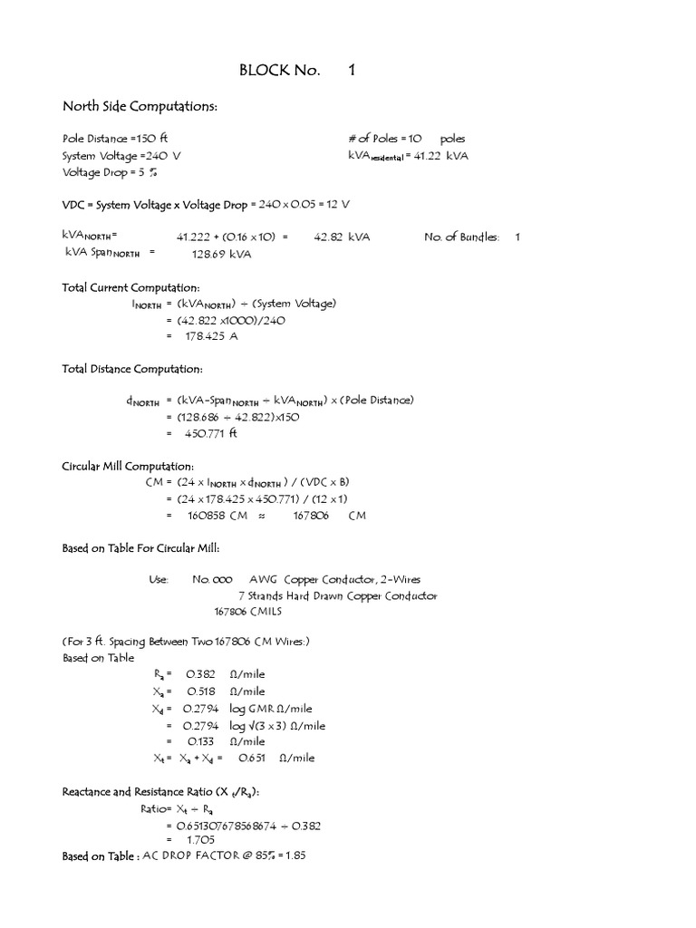 Cable Sizing and Voltage Drop Analysis | PDF