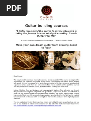 Guitar Building Course