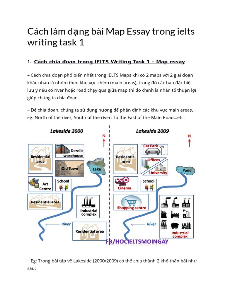 IELTS Writing - Map Essay | PDF