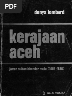 Download Denys Lombard - Kerajaan Aceh  Jaman Sultan Iskandar Muda 1607-1636 by ninestar SN275118514 doc pdf
