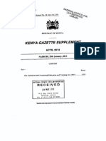 Kenya Gazette Supplement: Special Issue