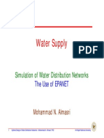 Simulation of Water Distribution Networks the Use of EPANET