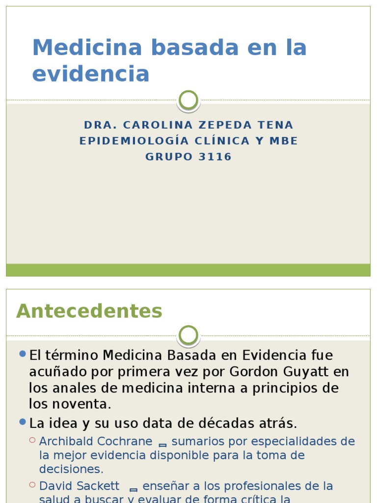 Medicina Interna y Evidencia 2024 | PDF | Evidencia basada en medicina ...