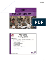 ATCN 2013 Faculty Update (July 23)