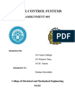 Linear Control Systems: Assignment #05