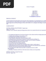 Doctors CV Template