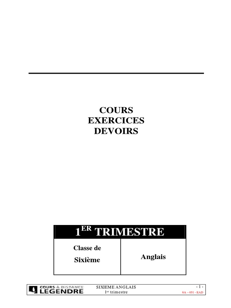 Exercice Anglais 6ème à Imprimer Gratuit Pdf Anglais 6eme | PDF | Nombre grammatical | Genre grammatical