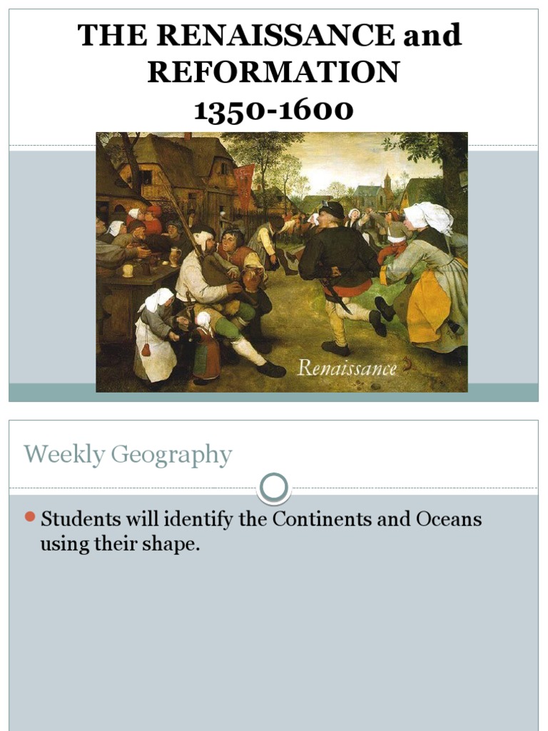 Renaissance and Reformation Geography | PDF | Renaissance | Protestantism