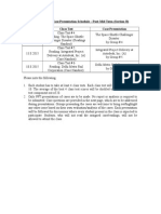 Class Test and Case Presentation Schedule - Post Mid Term - Sec B