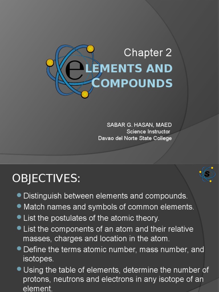 Elements and Compounds Overview | PDF | Ion | Chemical Compounds