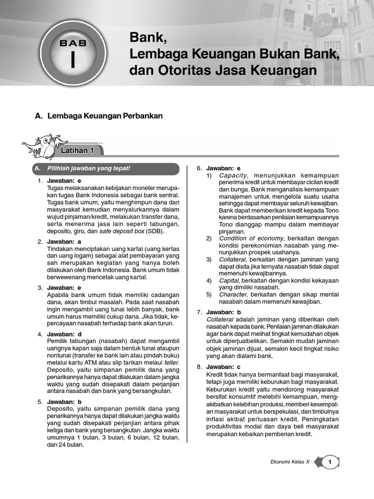 Kunci Jawaban Lks Ekonomi X Intan Pariwara2014