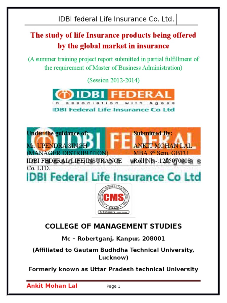The Study of Life Insurance Products Being Offered by The Global Market ...