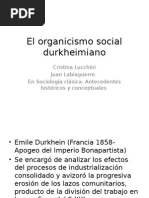 El Organicismo Social Durkheimiano