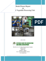 Model Project Report On Fruit & Vegetable Processing Unit