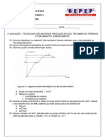 Prova - Tecnologia mecanica