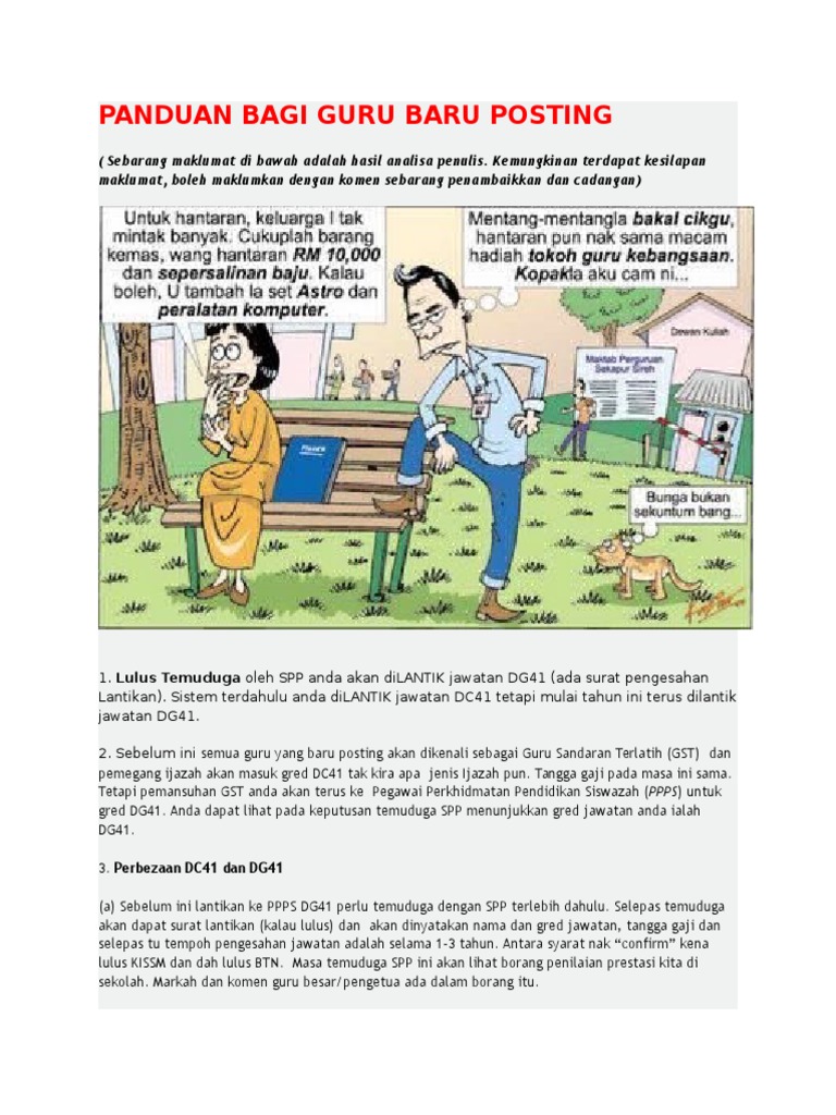 Panduan Bagi Guru Baru Posting Pdf