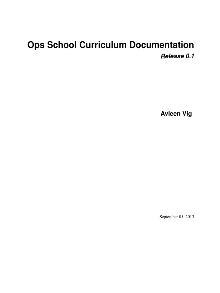 Ops School | PDF | File System | System Administrator